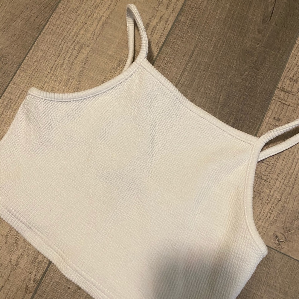 Topshop Ribbed Crop Top - Picture 4 of 7